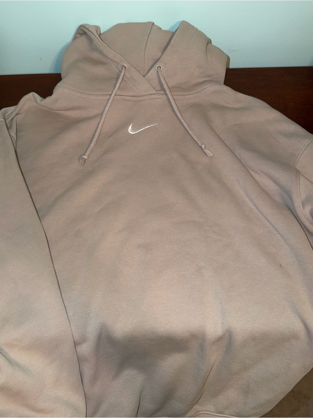 beige nike hoodie